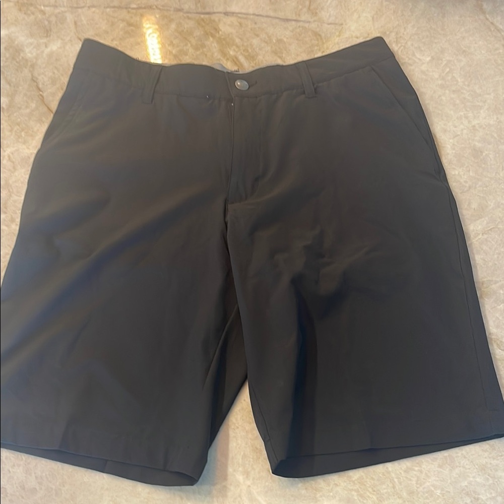 Adidas Black Flat Front Shorts Classic Design